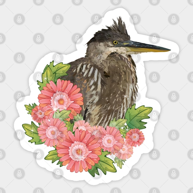 Blue heron Sticker by obscurite